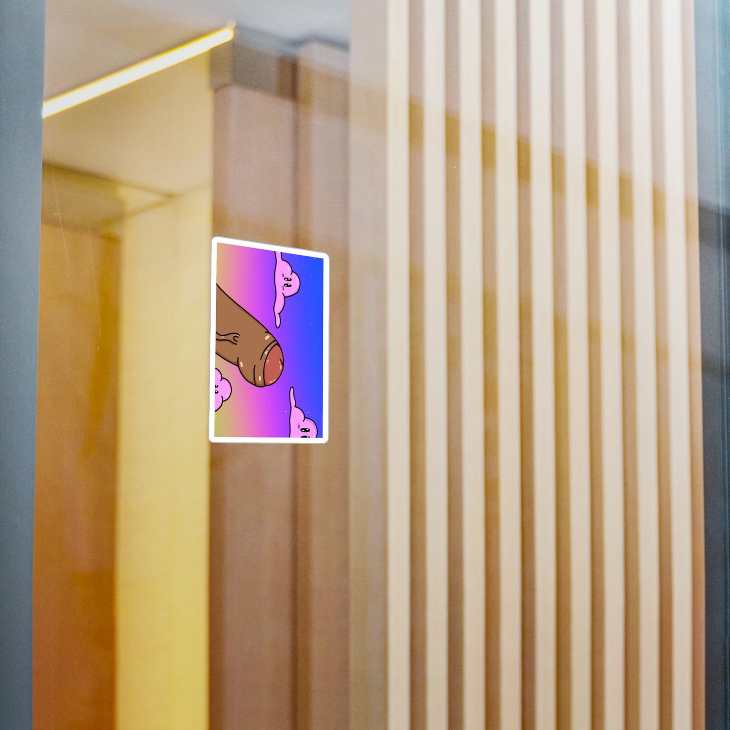 "HEAD IN THE CLOUDS, ERICK" STICKER