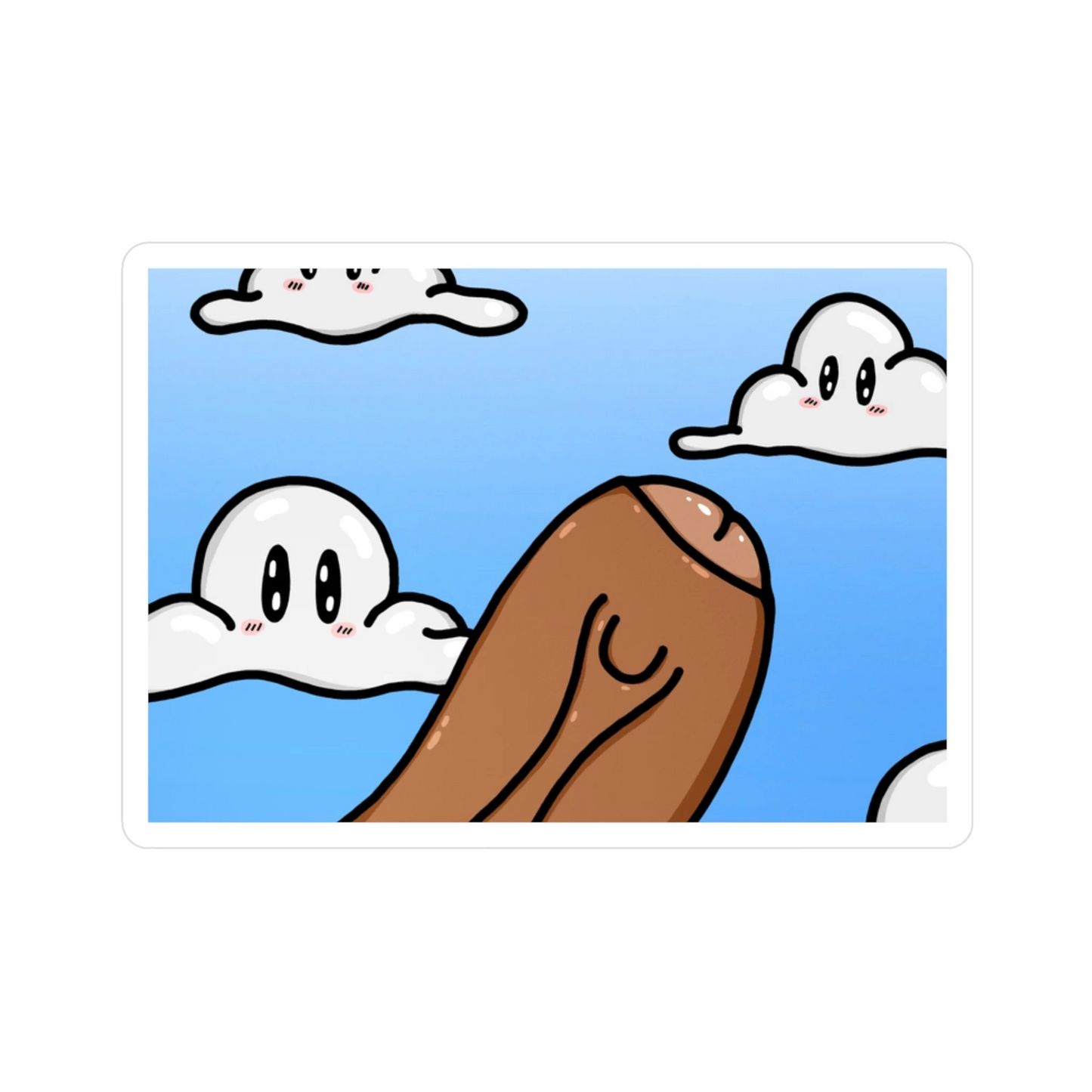 "HEAD IN THE CLOUDS, AHMED FROM THE SPA" STICKER
